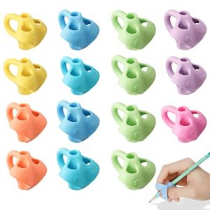 Grippies Aide écriture, Guide Doigt Enfant, 15 Pièces Grips pour Crayon, Poignées de Stylo en Silicone Aide à écrire pour les enfants - Aide à l'écriture pour les enfants - Aide à l'écriture (jinnuodianzi, neuf)