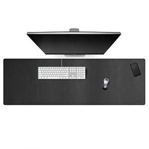 Cacoy 120x40 cm Tapis de Bureau en cuir PU, Sous-main de Bureau pour Ordinateur, Grand Tapis de Souris pour Bureau, Buvard de bureau pour Clavier et Souris (Noir) (Cacoy-EU Store, neuf)