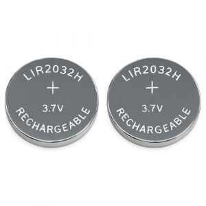 Lot de 2 piles bouton LIR2032 70 mAh!! 3,7 V Accumulateur LIR 2032 3,7V 70mAh Rechargeable CR2032 Batterie rechargeable pour logitech k750 Cl&eacute; de voiture remplace CR 2032 Button Cell Battery Piles (Utumbuku Technologies, neuf)