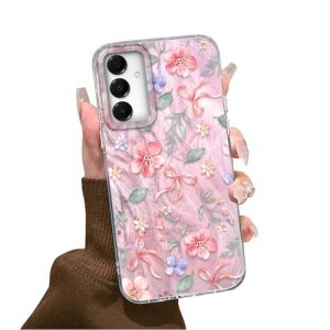 Tedyhulle Coque pour Samsung Galaxy A13 4G/ 5G/ A04S, Etui avec Rose Fleurs en Feuilles Adorable Motif, Fine Souple TPU Bumper Antid&eacute;rapante Antichoc Prot&egrave;ge Housse Femme Fille El&eacute;gante Case (xinhuiyuancase, neuf)