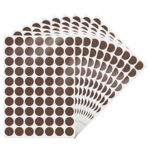 YIKIADA Lot de 700 pastilles rondes de 19 mm - Imperméables - Petites étiquettes de code couleur - Marron (YIJIADA, neuf)