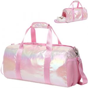 Sac de Sport Fille Sac de Voyage Sac Polochon Sac Weekend Femme Rose (Newerfee, neuf)