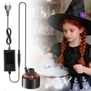 Brumisateur à Ultrasons, LED Machine à Brouillard, Machine a Fumee Halloween, Mini Machine à Brouillard, Brumisateur Halloween, Brumisateur de Fontaine D'étang, pour Halloween, Décoration de Noël (YISKY, neuf)