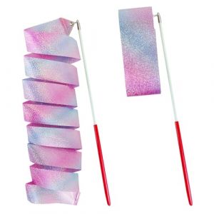 REEKNOKOL 2Pcs Ruban de Gymnastique, 78,7 Pouces Rubans de Danse pour Enfants Ruban de Gymnastique Rythmique Ruban de Danse pour Enfants Convient à la Gymnastique de Danse Artistique (Rose) (REEKNOKOL FR, neuf)