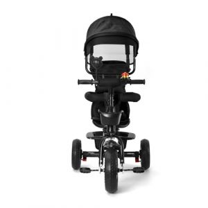 Tricycle Enfant &Eacute;volutif avec Si&egrave;ge R&eacute;versible Trike Bebe, Velo Poussette Bebe &Eacute;volutif,Roues Silencieuses et Pare-Soleil Tricycle &agrave; p&eacute;dale-(b) 4 en 1 (Noir) (Hechheu, neuf)