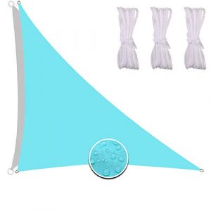 Redfire Voile D'ombrage Toile 3X3X4.3M, Résistance aux Déchirures Voile Imperméable Facile Installer Différentes Tailles Compris Corde Fixation pour Plage Lac Bleu (Redfire-EU, neuf)