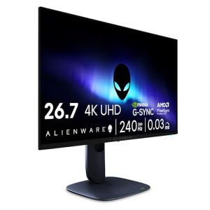 Alienware 27 Écran PC Gaming - AW2725Q, 4K UHD (3840x2160), 240Hz, QD OLED, 0.03ms, Compatible NVIDIA G-Sync, AMD FreeSync Premium Pro, HDR True Black 400, Dolby Vision, USB-C, Garantie 3 Ans (LessPaid ✅, neuf)