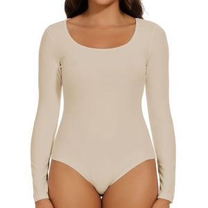 Joyshaper Body pour femme &agrave; manches longues &eacute;l&eacute;gant - Ensemble de haut de body avec string sexy pour femmes, S (Joyshaper Direct FR, neuf)