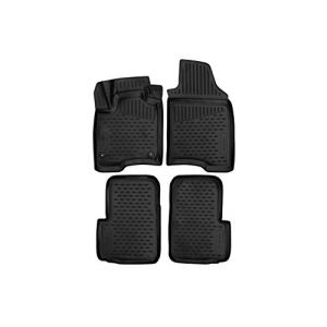 Element Tapis de Sol TPE 3D pour Fiat Panda (2011-) | Citadine | 4 pi&egrave;ces | Tapis de Sol de Voiture 100% sur Mesure, Tapis de Voiture en Caoutchouc (HromTech FR, neuf)