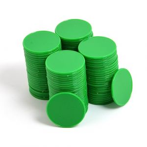 Smartdealspro Lot de 100 mini jetons de poker opaques en plastique avec boîte de rangement Vert foncé 32 mm (SuperDealsPro(SmartDealsPro Official Store), neuf)