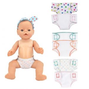 Neuytiky Lot de 6 accessoires pour poup&eacute;e, kit d'alimentation pour poup&eacute;e de b&eacute;b&eacute;, accessoires de v&ecirc;tements de poup&eacute;e, couches de poup&eacute;e, accessoires de couches, pour f&ecirc;te Sleepover Slumber (SIA THE REAL OUTLET, neuf)