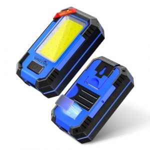 WARSUN Lampe de Travail c Baladeuse LED COB 1200 lumens Super Lumineuse Portable Lampe avec Base Magn&eacute;tique et Crochet 30W Lampe Mecanicien pour R&eacute;paration(Bleu) (WARSUN EU, neuf)