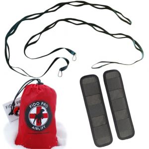 Fido Pro Airlift Emergency Dog Rescue Sling - XL 2 Person Carry System for Extra Large Dogs - Adjustable Shoulder Padding - Lightweight, Packable Dog Sling for Hiking, Skiing - Fits Dogs 70-160 lbs (TradeINN, neuf)
