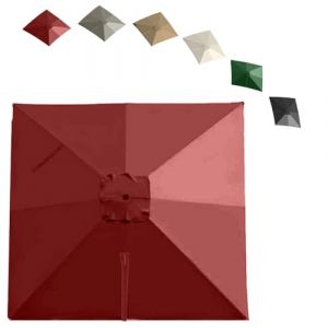 VLKLPZAHAK Rectangle Toile De Rechange pour Parasol Déporté 4x3m Auvent De Rechange Parasol De Jardin avec Air Vent Tissu De Remplacement Parasol 8 Baleines(Burgundy,4x3m (13x9.8ft)) (Run Pu shop, neuf)