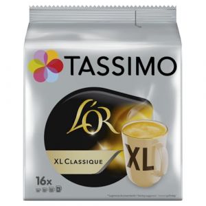 TASSIMO &ndash; Caf&eacute; Intense en Dosettes Classic XL, Compatible L'O pour un Ar&ocirc;me Riche (Pack 16) - Le lot de 3 (March&eacute; Parisien, neuf)