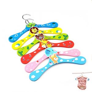 6 pcs b&eacute;b&eacute; Enfants Dessin anim&eacute; Cintre,cintres en Bois pour Enfant Dessin anim&eacute; Cintre,cintres pour Enfants de qualit&eacute;,Antid&eacute;rapants Durable B&eacute;b&eacute;s anim&eacute; Cintre, 28cm &times; 16cm(6 Couleur) (Vulevirtue, neuf)