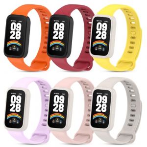 CHULN 6 Pièces Bracelets en Silicone Compatibles avec Xiaomi Smart Band 9 Active Sangle, Bracelet de Sport pour Xiaomi Smart Band 9 Active Bracelets de Rechange (ChuLinTech EU, neuf)