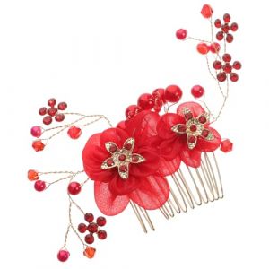 FRCOLOR Peigne De Mari&eacute;e Cheveux Toppers Accessoires De Cheveux De Mariage Accessoires De Cheveux De Mari&eacute;e Coiffure De Mari&eacute;e Peigne &Agrave; Cheveux En Cristal Mari&eacute;e Pince &Agrave; Cheveux De (Laners, neuf)