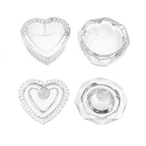 CALLARON 2pi&egrave;ces Godet &agrave; Ongles Verre avec Couvercle R&eacute;cipient pour Liquide et Poudre pour Manucure (Raindrops On Roof, neuf)