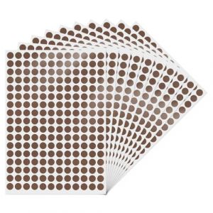 YIKIADA Lot de 2040 pastilles autocollantes rondes de 10 mm - Marron - Étanche - Petites étiquettes de code couleur (YIJIADA, neuf)