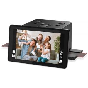 Scanner num&eacute;rique de films et de diapositives avec grand &eacute;cran LCD de 5 pouces, scanner n&eacute;gatif et scanner de diapositives pour num&eacute;riser, convertit 135, 126 KPK, 110 n&eacute;gatifs et super 8 films en 22 (VERY SRL, neuf)