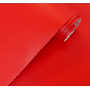 Papier Adhesif pour Meuble Rouge Mat Film Adhesif pour Mur Cuisine Fenêtre Toilette Cristal Vinyle Decoratif Impermeable Stickers Meubles 40x300 cm (GOYA PRINT, neuf)