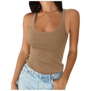 G&eacute;n&eacute;rique Femmes D'&eacute;t&eacute; D&eacute;bardeur Top Soutien Gorge Int&eacute;gr&eacute; Debardeur Sport Femme Summer Forme Ajustable Noir Anti-Transpirant Pour Les Cours De Yoga D&eacute;bardeurs Avec Brassi&egrave;re Int&eacute;gr&eacute;e (Clumanbbl, neuf)