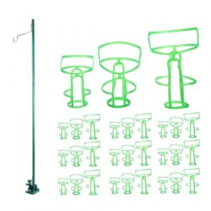 Support &agrave; perfusion r&eacute;glable en hauteur, 1 pi&egrave;ce avec 30 crochets de suspension, perfusion pliable, kit de perfusion m&eacute;dical, support pour perfusion pour la maison/l'h&ocirc;pital (Denuth, neuf)