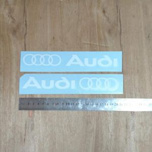 Zorkee autocollants convient pour 2 WHITE AUDI 2 SIDES, Lot de 2 Pièces (PERLA STICKERS, neuf)