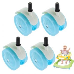 Roues de Poussette Bébé | Roulettes Souples pour Déambulateur,4 Pièces Roulettes Pivotantes Pour Tricycle Youpala Intérieur Extérieur Accessoires (anqingyingcheo, neuf)