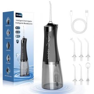 Hydropulseur buccal Glracd 2025, r&eacute;servoir de 350 ml, hydropulseur sans fil 2500 mAh, 4 modes et r&eacute;glage DIY de la pression de l&rsquo;eau, nettoyeur interdentaire, douche buccale pour l&rsquo;hygi&egrave;ne orale (DD Capital GmbH, neuf)