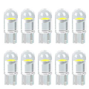 LncBoc T10 W5W LED 194 168 501 Ampoules de Voiture Lampe 1SMD COB LED Lampes pour Plaque D'immatriculation Feu de Position Lat&eacute;ral Blanc x&eacute;non 6000K 12V Paquet de 10 (LncBocUK, neuf)