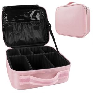 Trousse Maquillage Femme - Sac Voyage Malette Maquillage Professionnel - &Eacute;tanche Grande Capacit&eacute; Makeup Travel Case Cosmetic Bag avec Compartiments D&eacute;tachable pour Rangement Maquillage - Rose (Xingge-EU, neuf)