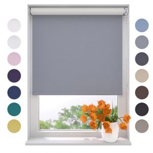 Radeco® Store Enrouleur Occultant Gris Clair - 120 x 190 cm (LxH), Tailles de 40 à 240 de Largeur, sans perçage Possible, Store occultant, Stores enrouleurs, Stores intérieurs (WINDOW-DECORATIONCOM, neuf)