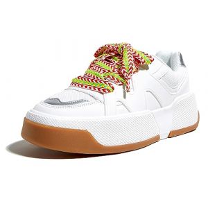 LUCKY STEP Baskets Mode &agrave; Plateforme pour Femme Confortables Semelle &Eacute;paisse pour la Marche et Le Tennis (Tout Blanc, 10US-41EU-8UK) (KIP WOK, neuf)