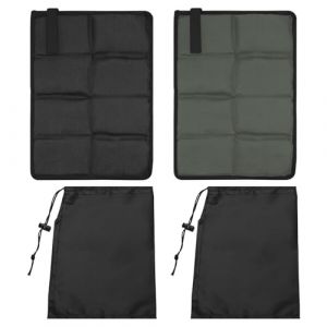 FL HUA Lot de 2 Tapis de Si&egrave;ge Pliable, 45 x 35 cm Coussin de Si&egrave;ge &Eacute;tanche et Isolant avec Sac de Rangement, Tapis d'Assise pour Camping, Randonn&eacute;e, P&ecirc;che, Stade, Plage (HUAKAIY, neuf)
