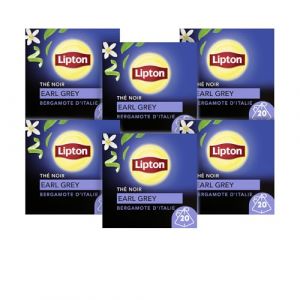 Lipton Th&eacute; Noir Earl Grey, Go&ucirc;t Bergamote d'Italie, 6x20 Sachets Pyramid, 120 Sachets (PENNGUIN-FR-CAMON, neuf)