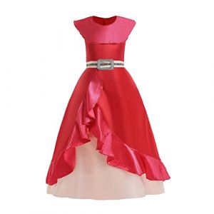Lito Angels Deguisement Costume Robe Princesse Elena pour Enfant Filles Taille 9-10 Ans, Rouge (étiquette en Tissu XL) (Lito Angels FR, neuf)