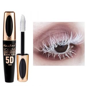 Mascara télescopique violet 5D pour les yeux,Imperméable à l'eau,Longue durée,Effet bouclé,Mascara anti,clump,Effet faux cils,Utilisation pour cosplay (Tuyau noir - Blanc) (BENstore, neuf)