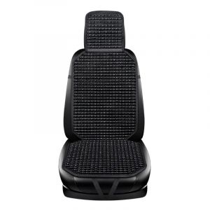 Coussin de Selle &agrave; Bille, Couvre-Si&egrave;ge Billes de B Coussin de si&egrave;ge auto en perles de bois, universel, rafra&icirc;chissant, respirant, avec base antid&eacute;rapante, 5 couleurs disponibles.(Business Black) (Tuoyi.stroe, neuf)