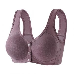 G&eacute;n&eacute;rique Soutien Gorge Fermeture Devant Brassiere Sport Femme - Soutien-Gorge sans Fil Avec Fermeture &agrave; Pression sur le Devant Sans Armature Coton Push Up Soutiens-Gorge Classiques Bustier Yoga (neumixs, neuf)