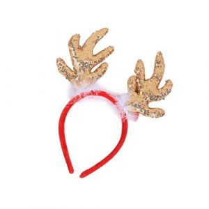 DRESSOOS Cerceau De Cheveux De Noël Cadeau Accessoires De Cheveux Bandeau Rouge Fête De Noël Wapiti Faon Corne Cerceau De Cheveux Enfants Bois Cerceau De Cheveux Coiffure De Fête Chapeaux (Mingsyue, neuf)