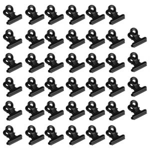 40 Pcs Pince Bulldog Clips, 22,5 mm Pince Papier, Pince &agrave; Dessin, Pince &agrave; Papier en M&eacute;tal, Petits Trombones Pince Bouledogue Clips, Pince Document pour Bureau Cuisine Affiches Photos (XinJiHuiKeJi, neuf)