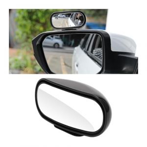 Adunsiaoto Miroir Convexe Angle R&eacute;glable, Miroir Auxiliaire Rotatif &agrave; 360&deg; Int&eacute;rieur Et Ext&eacute;rieur La Voiture, Retroviseur Conduite Accompagn&eacute;e Retroviseur Angle Mort Pour Tous Les Voitures(Noir) (dunsiaoto, neuf)