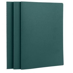 Yarotm Cahier Lign&eacute; A4-3 pcs Bloc Note 21x29.2cm - 100g/m&sup2; Papier Carnet A4 Lign&eacute; - 80 Pages/40 Feuilles Cahier de Notes - Vert Fonc&eacute; Journal Notebook - Carnet de Voyage Dessin (Droking, neuf)