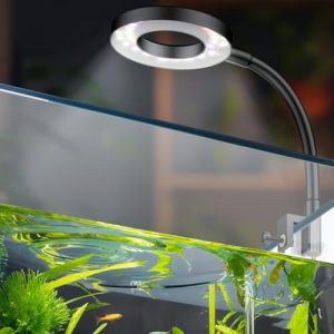 Pawfly 6 W Lampe d'aquarium LED pour aquarium de 3,8 &agrave; 38 L Lampe d'aquarium &agrave; pince mobile USB avec lumi&egrave;re blanche, bleue, rouge et verte &agrave; spectre complet et dimmable avec minuterie (Pawfly EU, neuf)