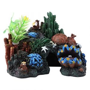 Zerodis Aquarium D&eacute;coration Figurine Paysage R&eacute;sine Cave D&eacute;cor Aquatique Miniatures Objets D'ornement Plantes Artificielle Ornement pour R&eacute;servoir De Poissons (Zuiminq, neuf)