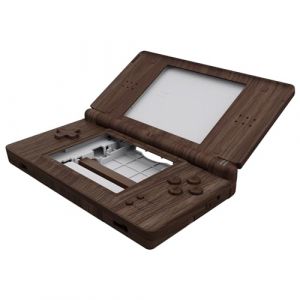 eXtremeRate Coque Remplacement Complète pour Nintendo DS Lite, Coque Etui avec Bouton de Remplacement pour Nintendo DS Lite, Console Pas Incluse, Grain de Bois (Easequote-Store, neuf)