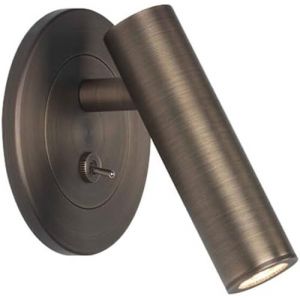 Applique murale en bronze bross&eacute; avec angle de projecteur r&eacute;glable, applique murale encastr&eacute;e avec interrupteur, lanterne murale c&acirc;bl&eacute;e pour int&eacute;rieur, chevet, chambre &agrave; coucher, salon, salle &agrave; manger (ZHIMINGSHUFULEI, neuf)