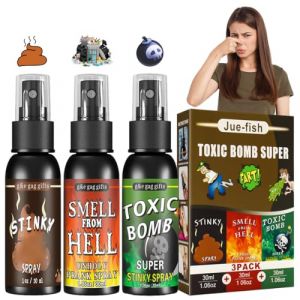 HONGECB Spray Puant, Spray Caca, Spray Qui PUE Le Caca, Fart Spray Extrêmement Puant pour et Adultes, Mauvaise Odeur Extrêmement Longue Durée, Grands Cadeaux pour Enfants Et Adultes, 30ml x 3PCS (WAZZM, neuf)